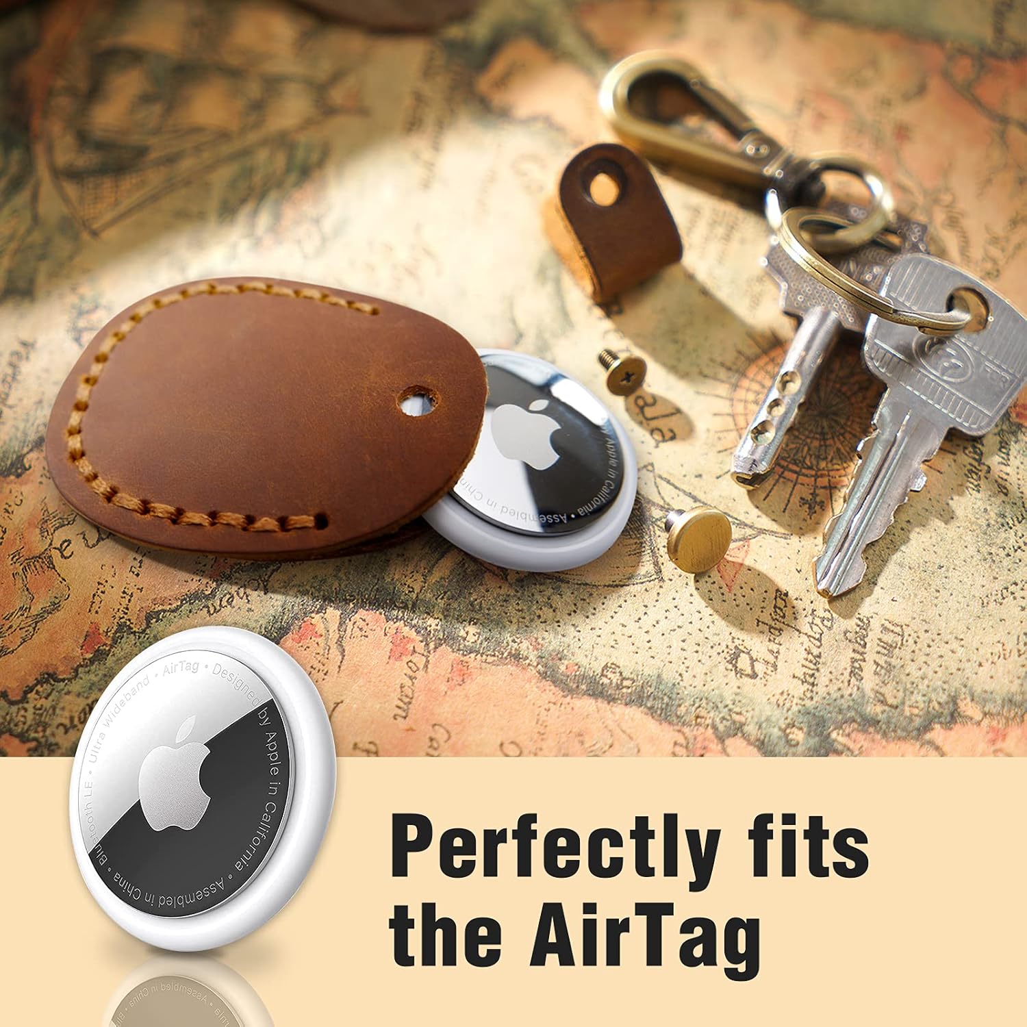 Leather AirTag Holder - Abbycart