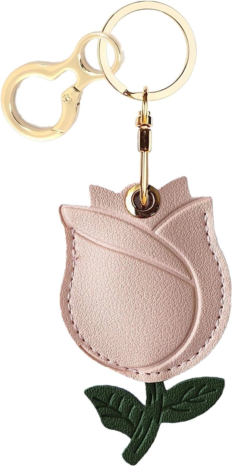 Leather AirTag Keychain Case - Durable Protective Holder with Style - Abbycart