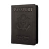 Leather Passport Holder RFID Blocking Slim Travel Wallet Men