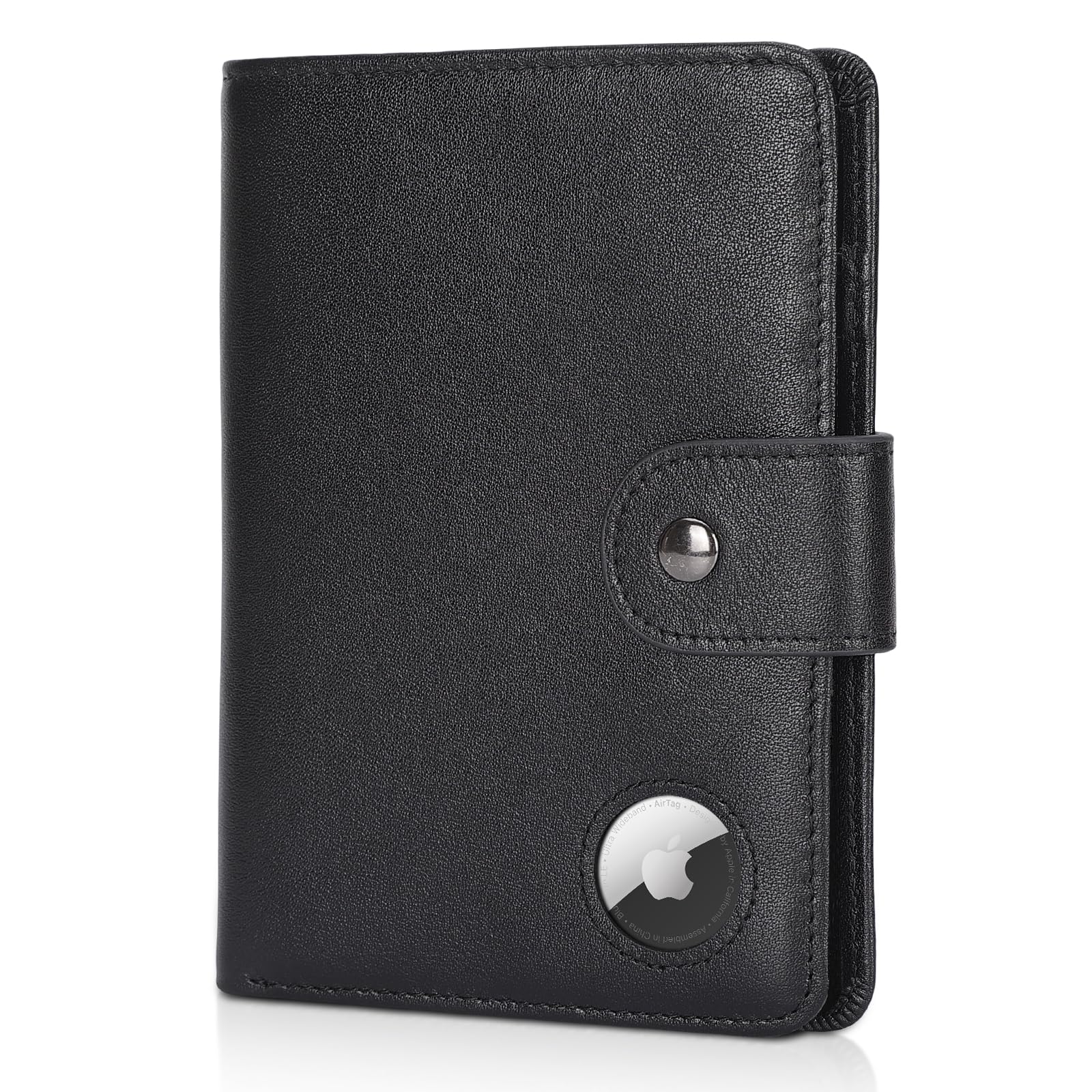 Leather Passport Holder with AirTag Slot – RFID Travel Wallet - Abbycart