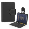 Leather Passport Holder with AirTag Slot | RFID Travel Wallet