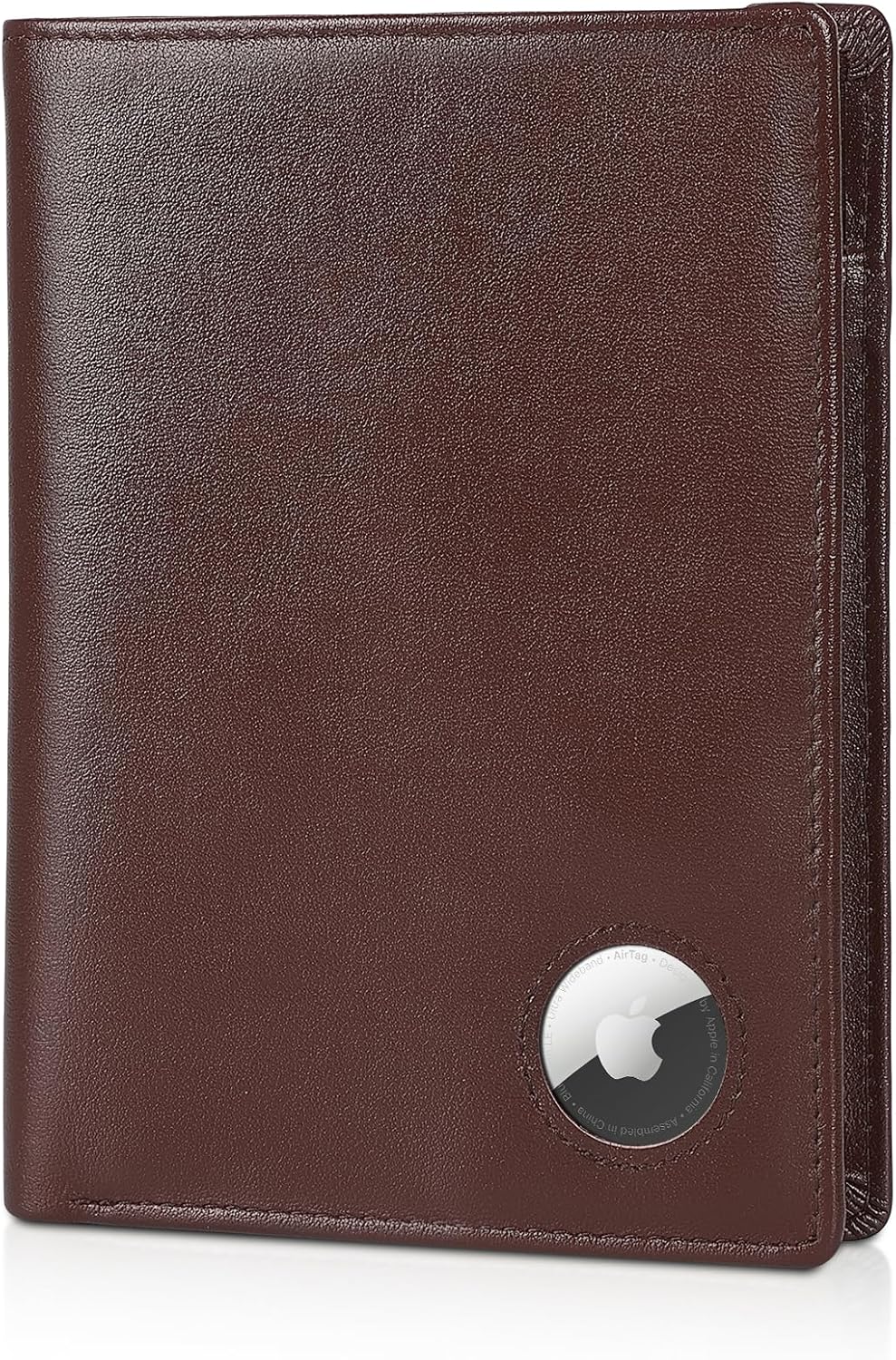 Leather Passport Holder with AirTag Slot – RFID Travel Wallet - Abbycart
