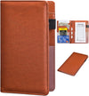 Leather Server Book Waitress Wallet with Zipper Money Pocket