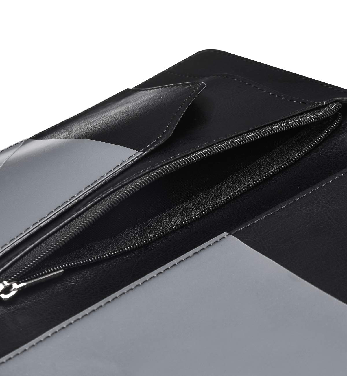 HerriaT Server Books for Waitress - Leather Waiter Book Server Wallet with Zipper Pocket, Cute Waitress Book&Waitstaff Organizer with Money Pocket Fit Server Apron（Classic Black）