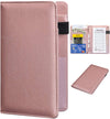 Leather Server Book Waitress Wallet with Zipper Money Pocket