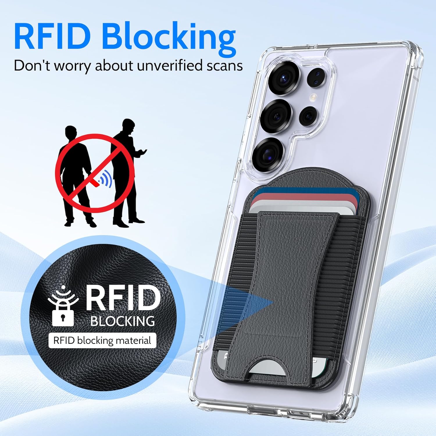 Magnetic Phone Wallet Card Holder RFID Slim MagSafe Compatible