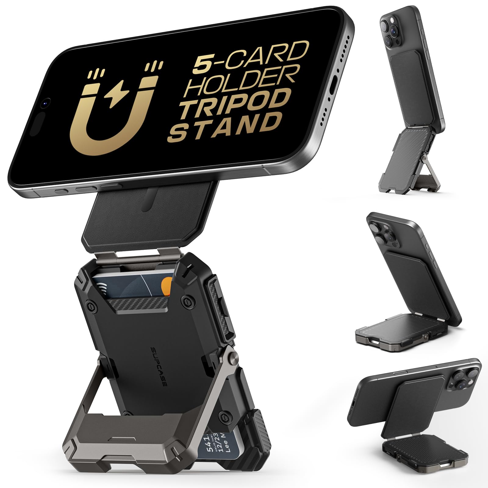MagSafe AirTag Wallet & Phone Stand – RFID Card Holder - Abbycart