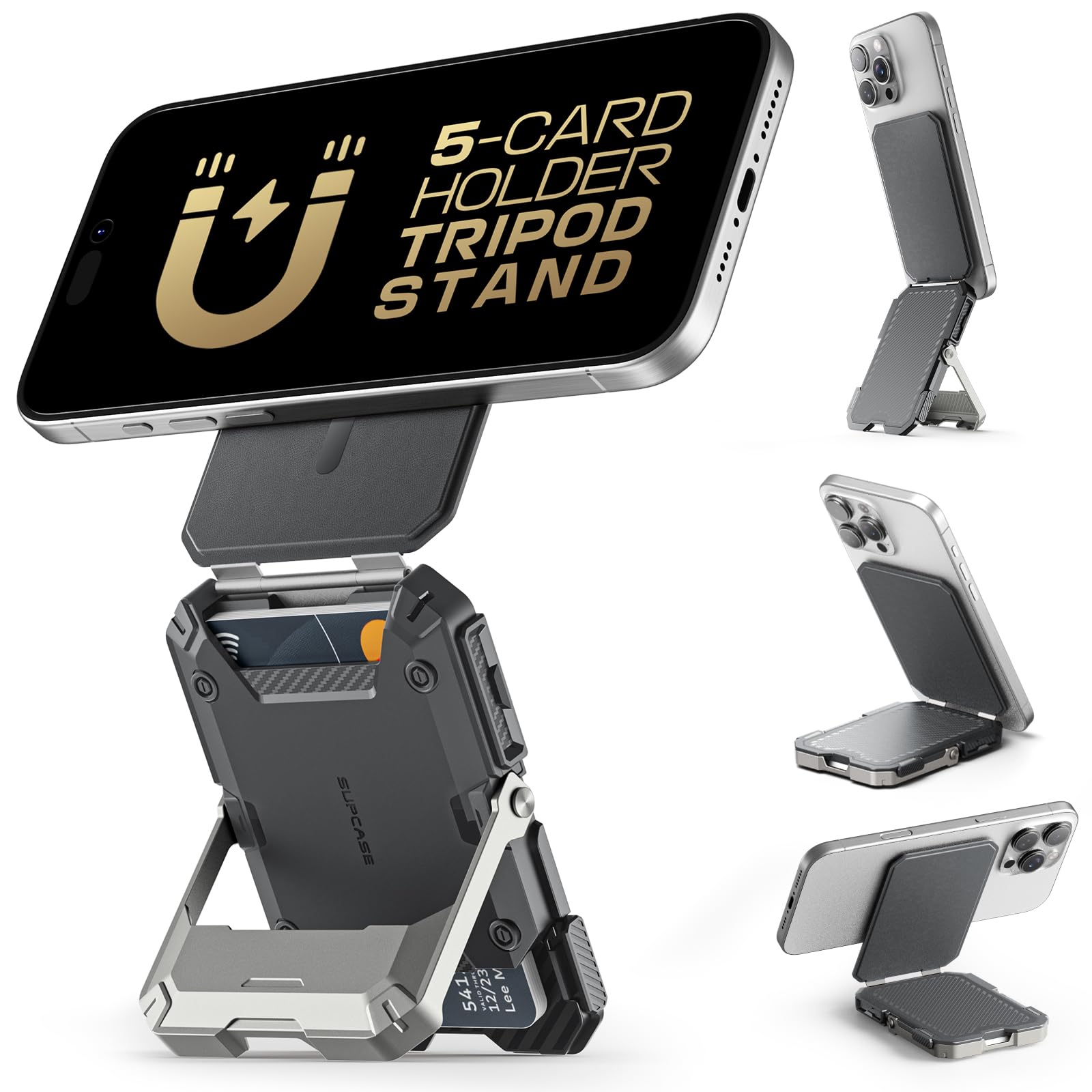 MagSafe AirTag Wallet & Phone Stand – RFID Card Holder - Abbycart