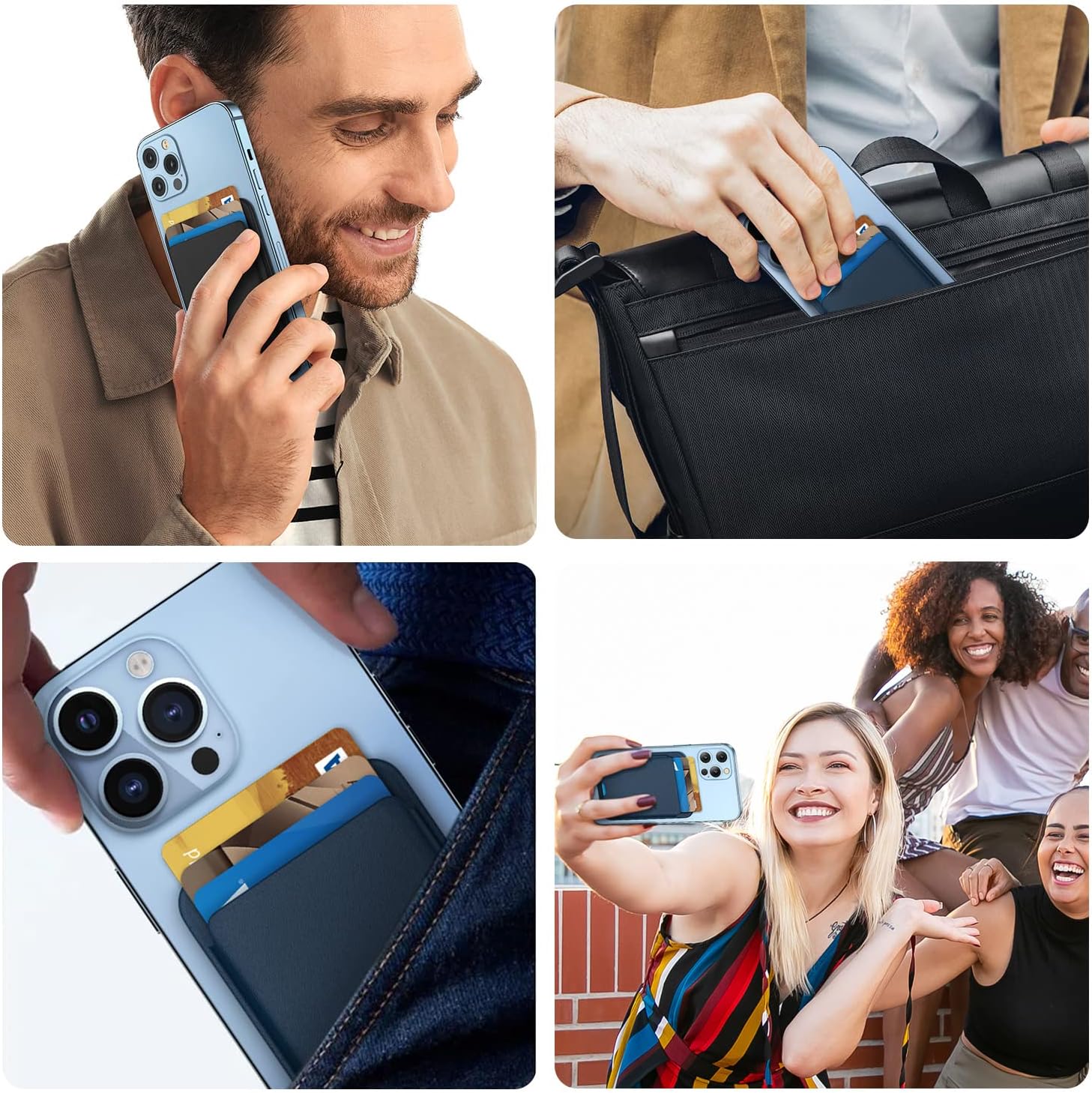 MagSafe Wallet for iPhone | Magnetic Leather Card Holder Compatible with iPhone 17 16 15 14 13 12 Pro Max Slim Wallet Gift for Him