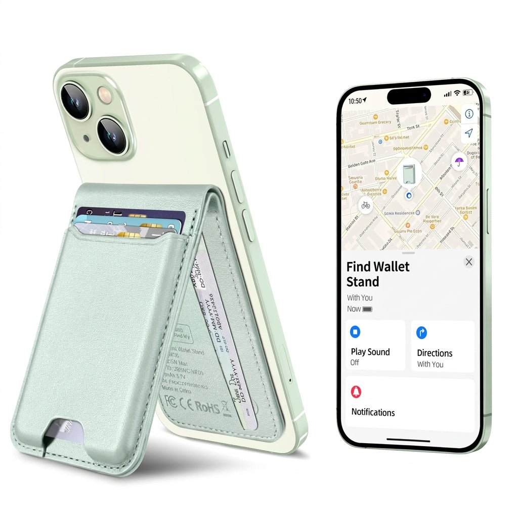 MagSafe Wallet for iPhone with Find My, 6 Card Holder & Stand
