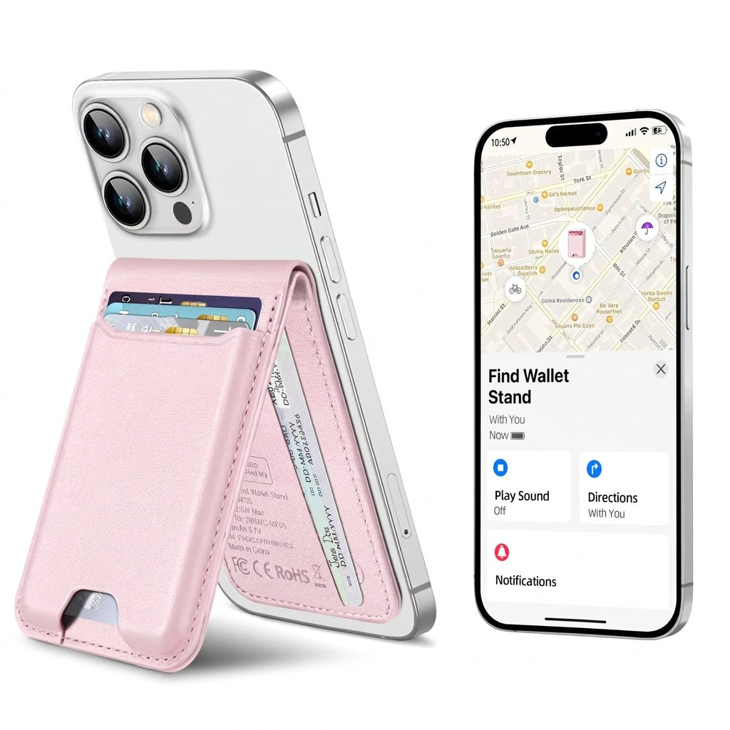 MagSafe Wallet for iPhone with Find My, 6 Card Holder & Stand