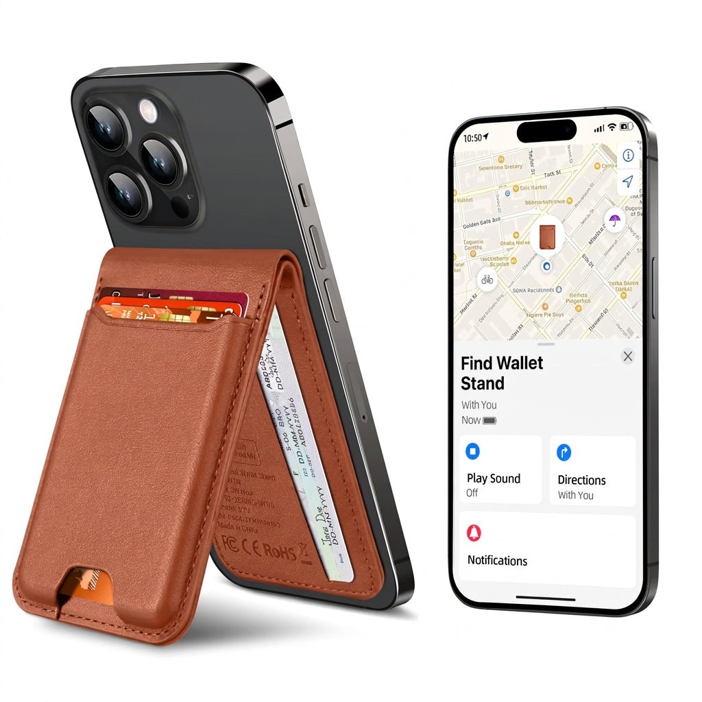 MagSafe Wallet for iPhone with Find My, 6 Card Holder & Stand