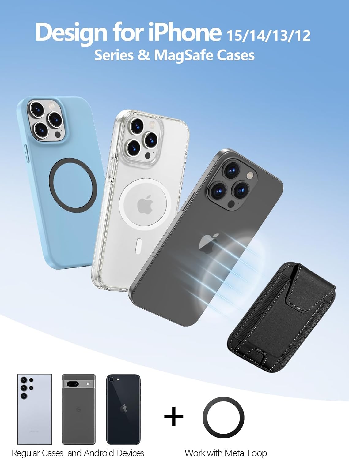 MagSafe Wallet for iPhone with Privacy Flap | RFID Blocking - Abbycart