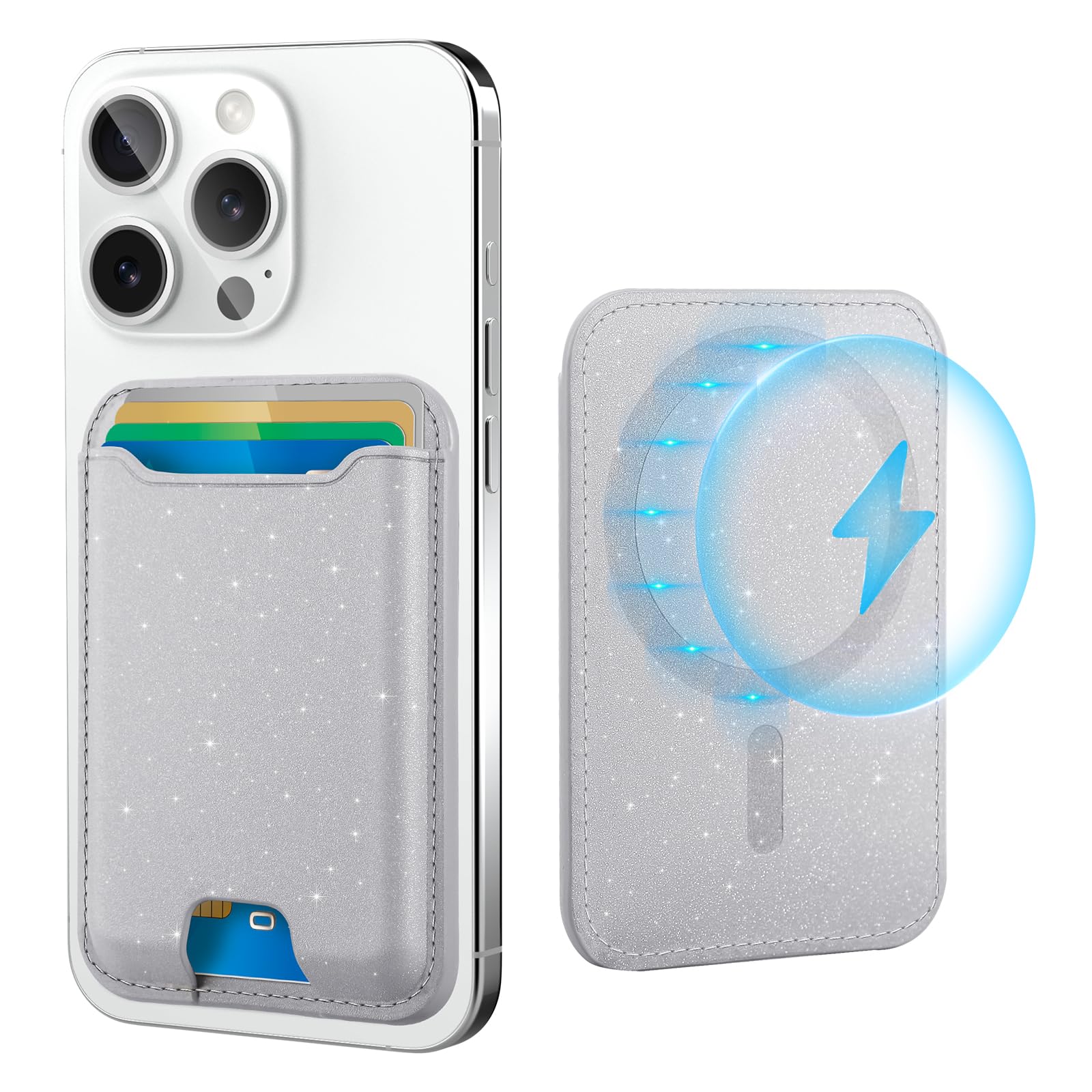 MagSafe Wallet Magnetic Card Holder iPhone RFID Leather Slim