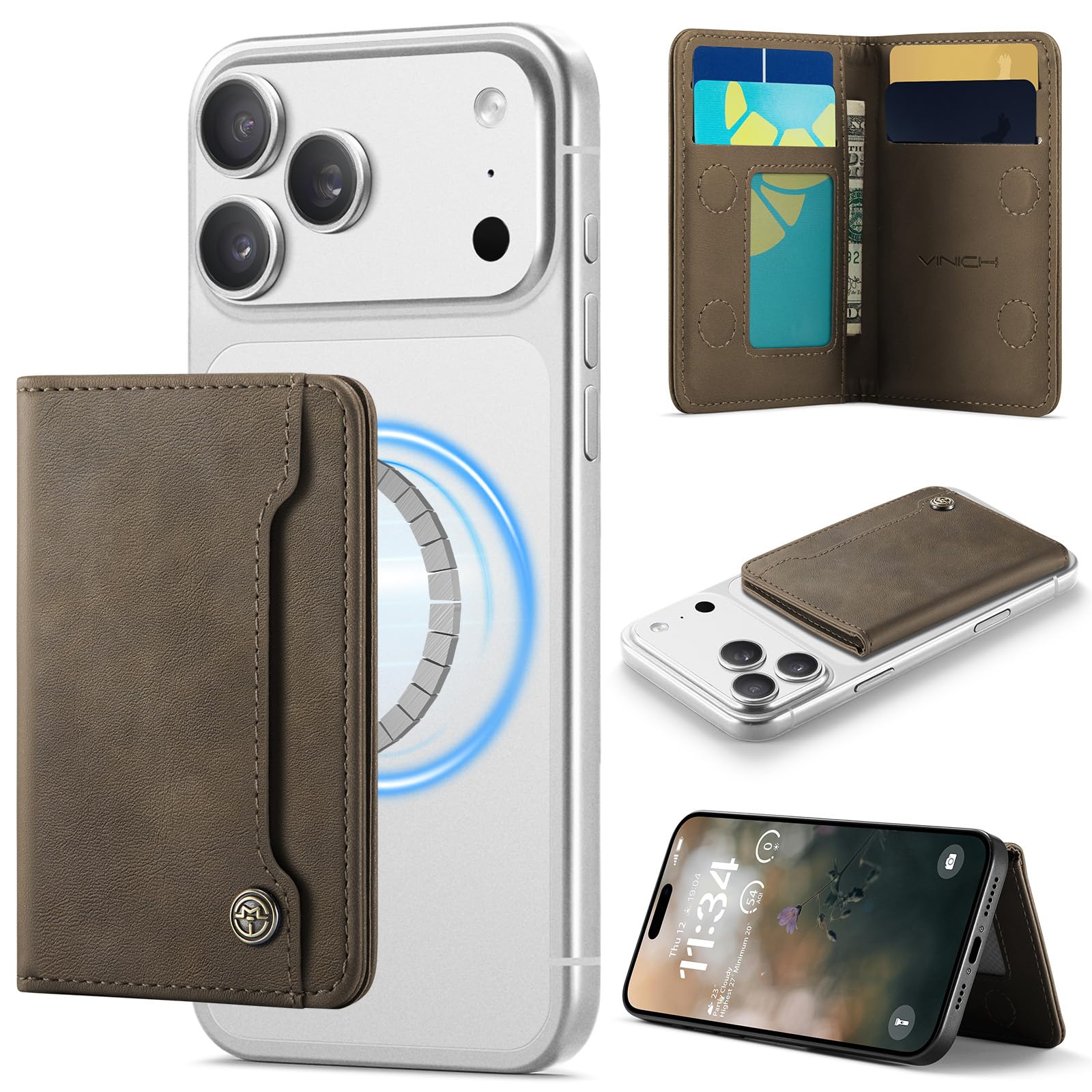 MagSafe Wallet Magnetic Card Holder iPhone RFID Slim