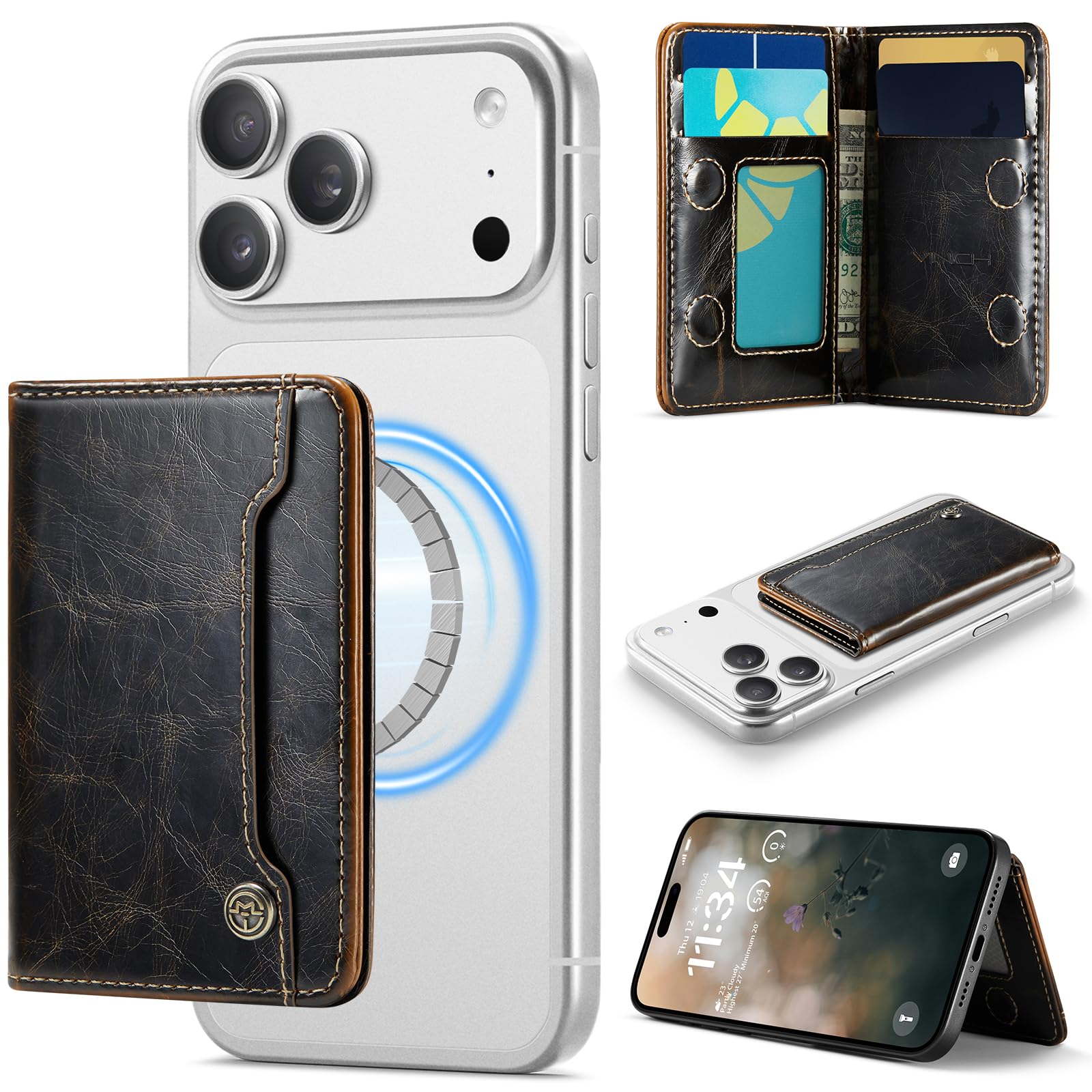 MagSafe Wallet Magnetic Card Holder iPhone RFID Slim