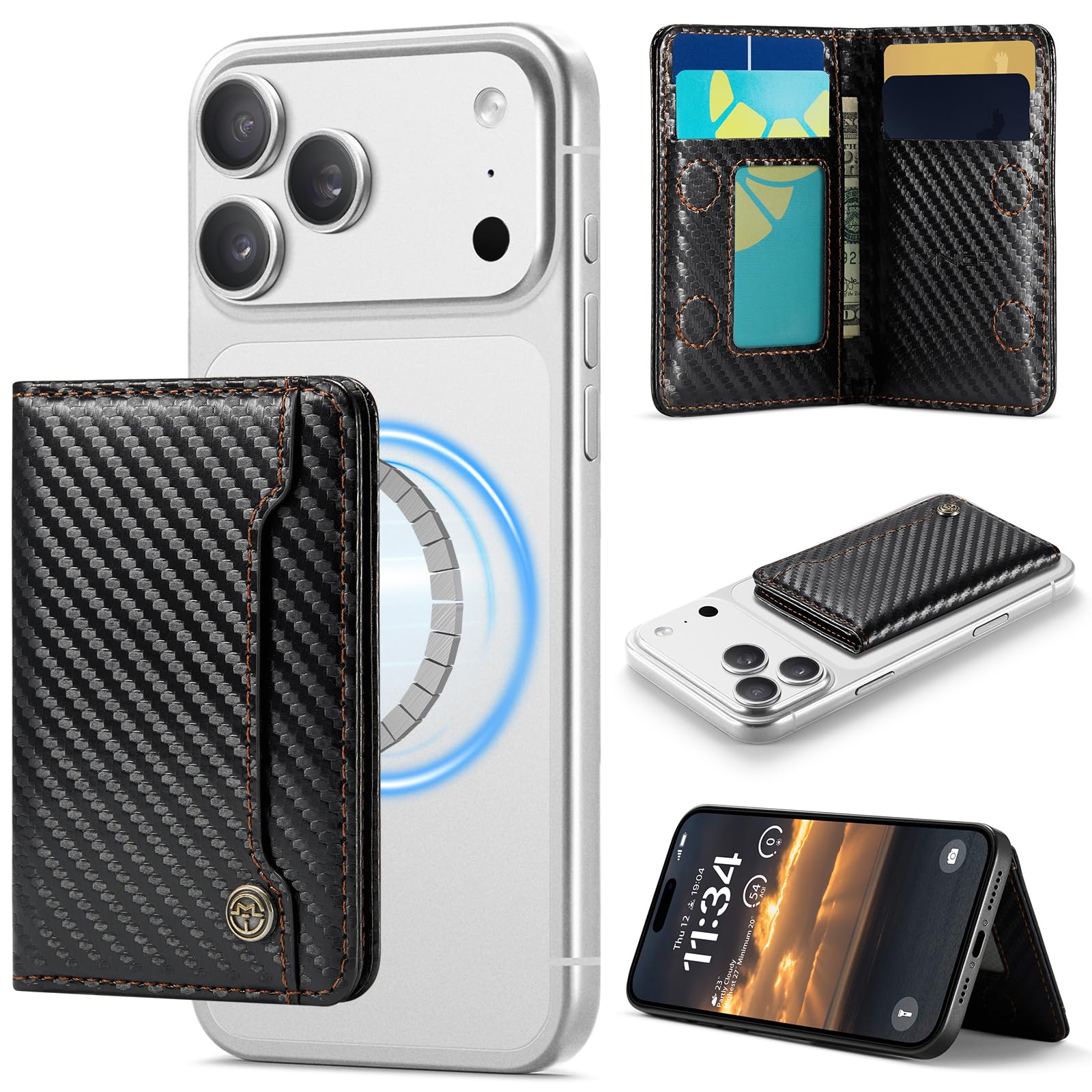 MagSafe Wallet Magnetic Card Holder iPhone RFID Slim