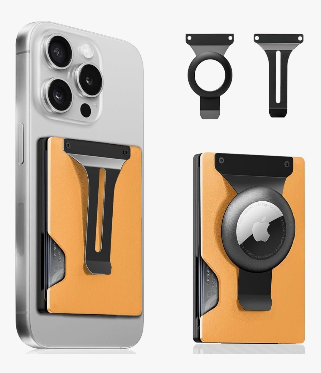 MagSafe Wallet with AirTag Holder – RFID Blocking, Strong Magnetic Hold, Minimalist Design for iPhone