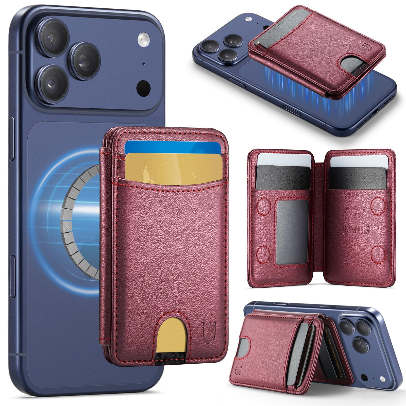 MagSafe Wallet with RFID Blocking – Slim Leather Card Holder - Abbycart