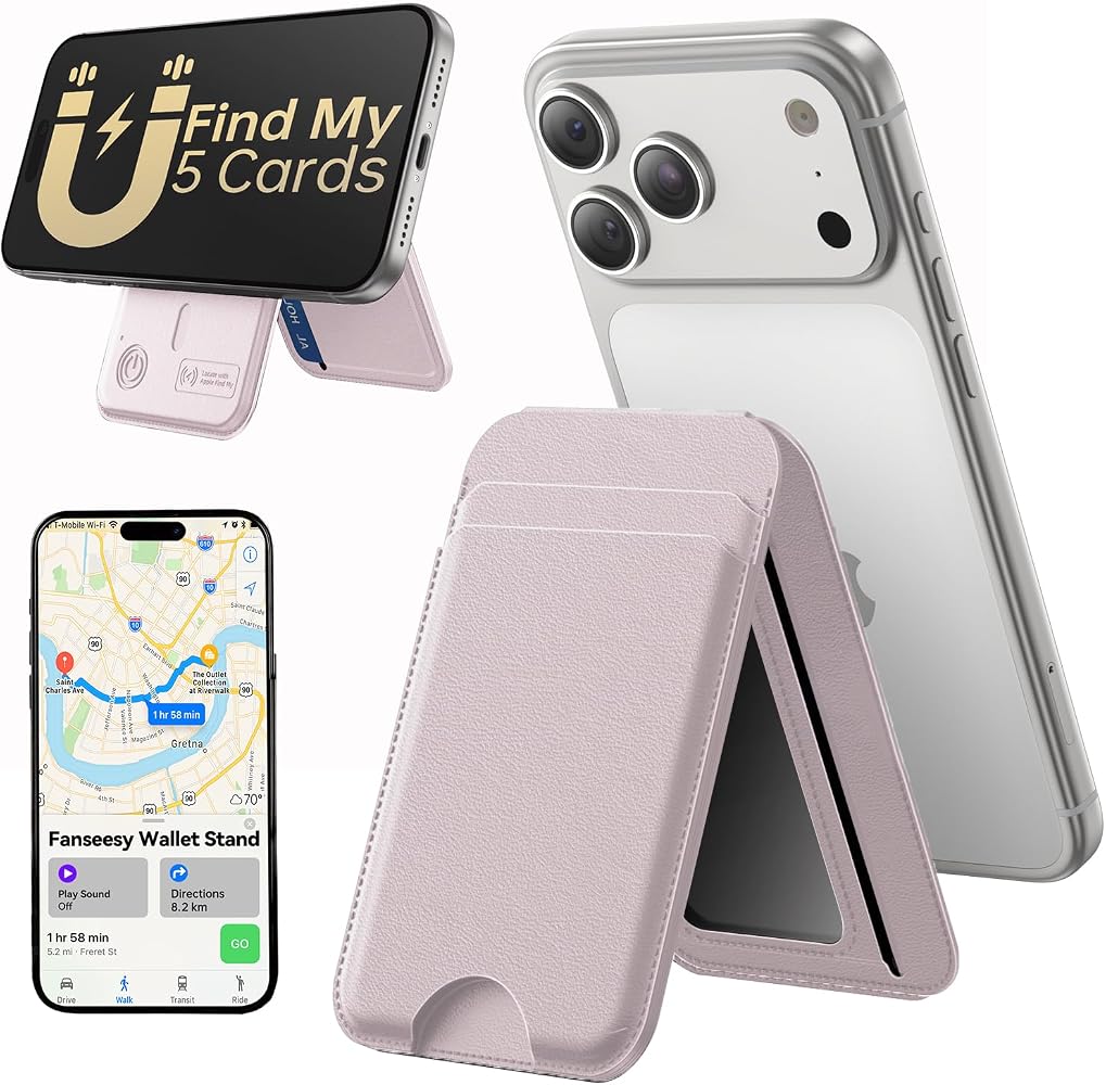 MagSafe Wallet with Stand RFID Vegan Leather Card Holder for iPhone