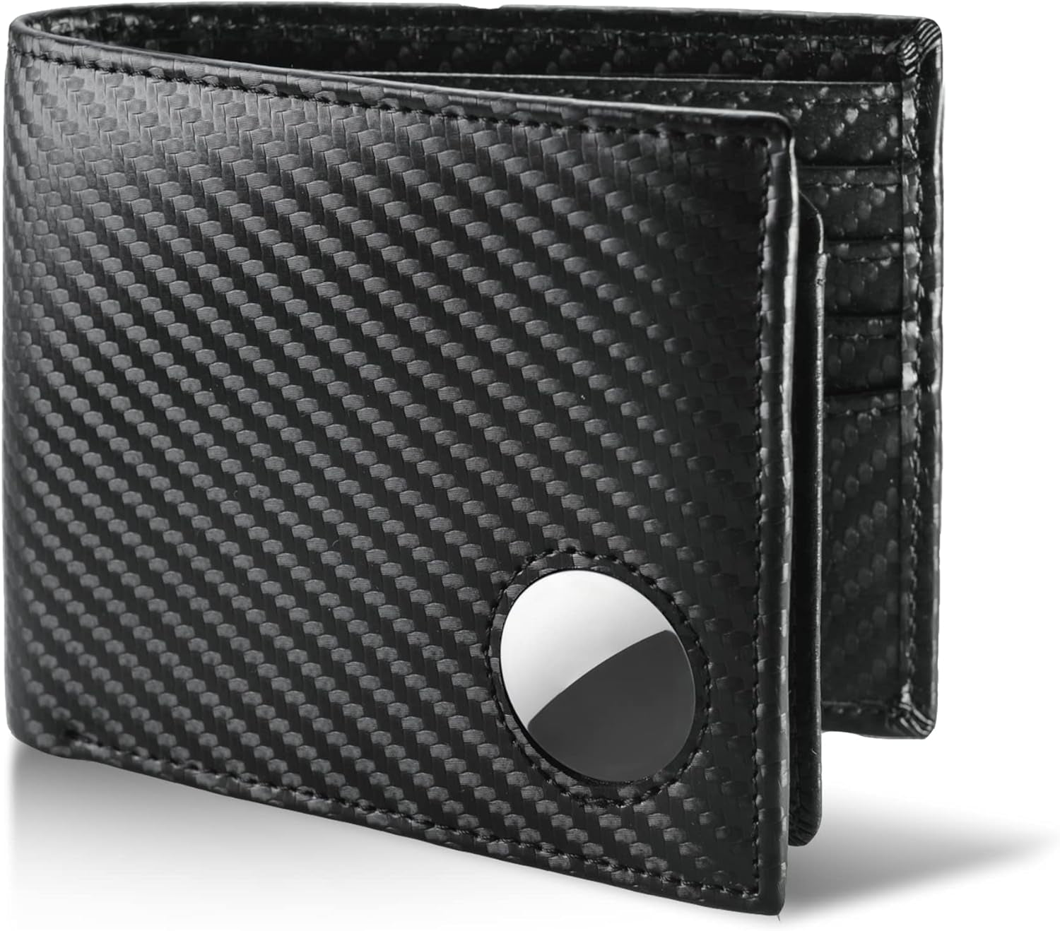 Men's Genuine Leather Wallet with AirTag Holder - RFID Safe & Slim Design - Abbycart