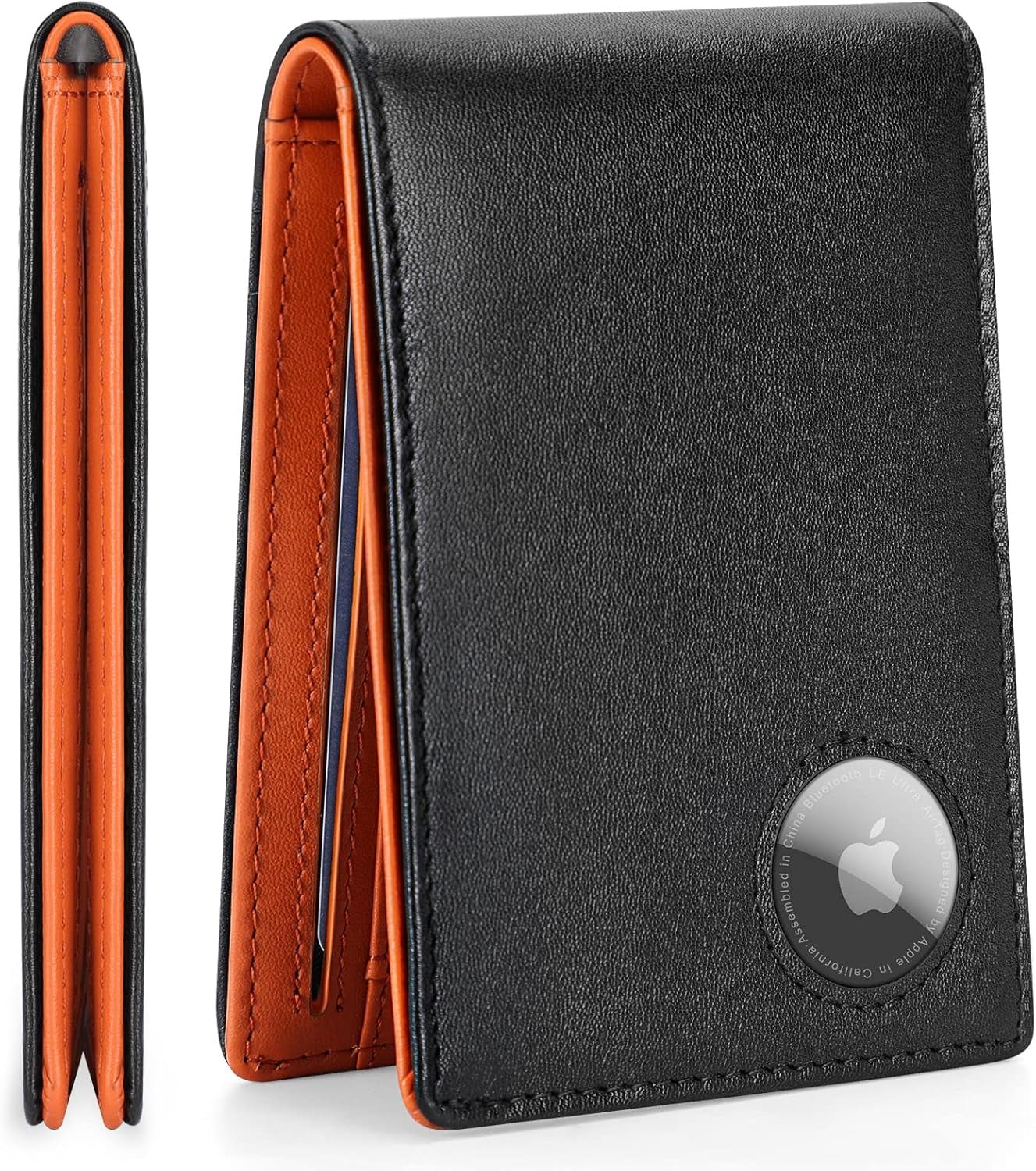 Men's RFID Leather Bifold Wallet with AirTag Holder - Secure & Slim - Abbycart