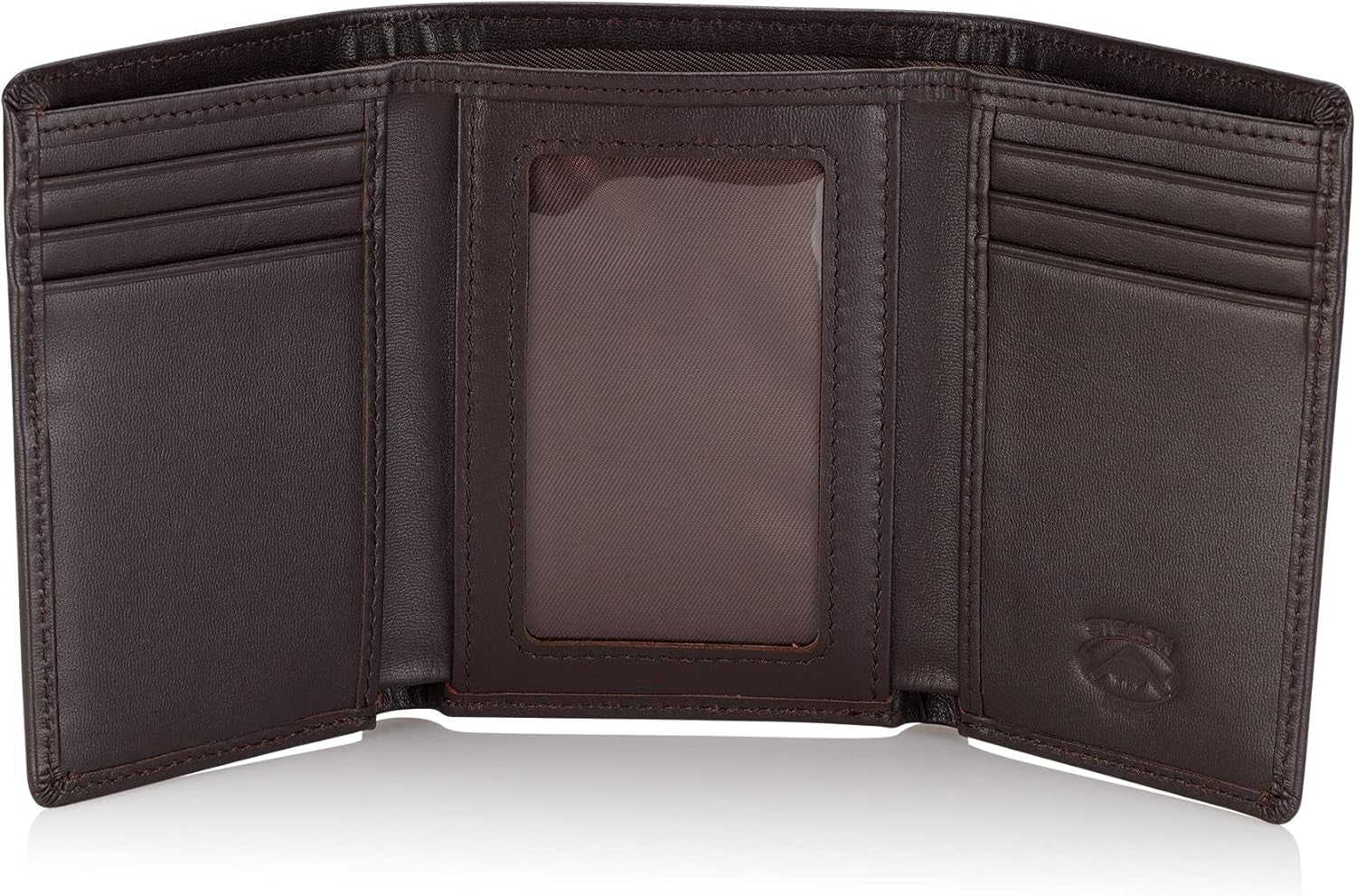 Men's RFID Leather Trifold Wallet with AirTag Holder: Durable & Stylish - Abbycart