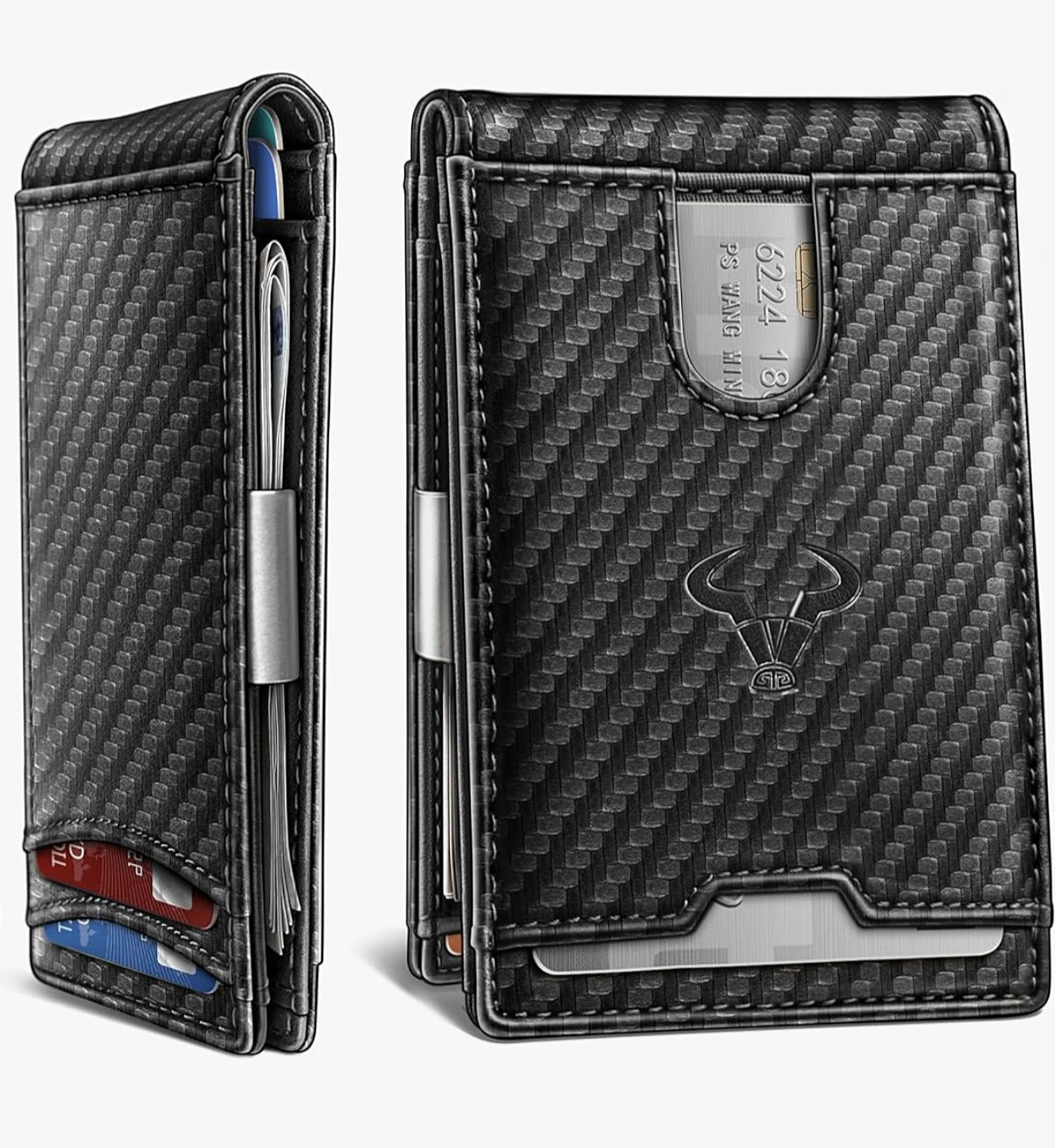 Men's Slim RFID Blocking AirTag Wallet – Genuine Leather Bifold with Card Holder