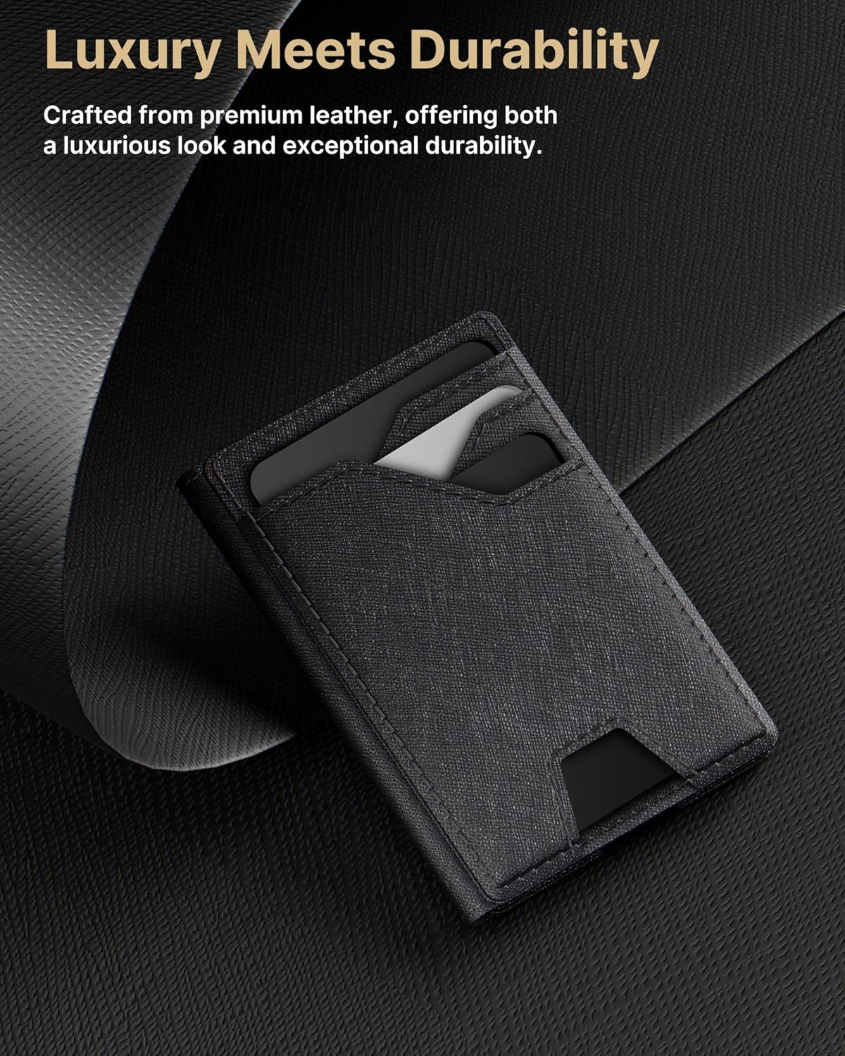 Men’s Slim RFID Leather Wallet with Money Clip – Front Pocket Design - Abbycart