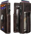 Men's Slim RFID Wallet with AirTag Holder - Secure & Stylish Leather Design