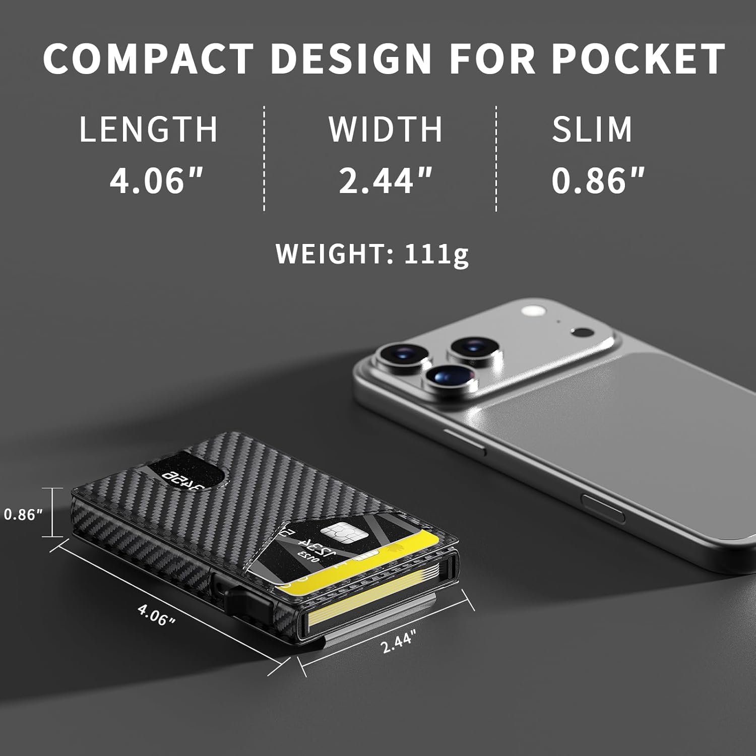 Men’s Slim RFID Wallet with Pop - Up Card Holder & Money Clip - Abbycart