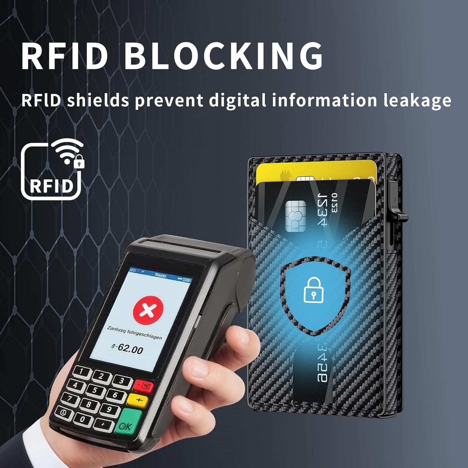 Men’s Slim RFID Wallet with Pop - Up Card Holder & Money Clip - Abbycart