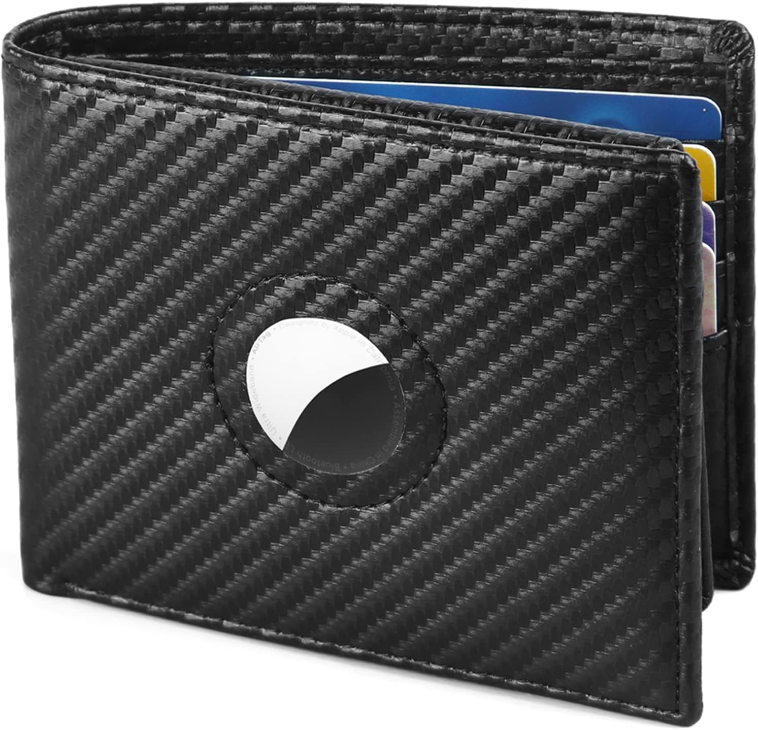 Minimalist Airtag Wallet for Men – RFID Blocking Leather Wallet with AirTag Holder - Abbycart