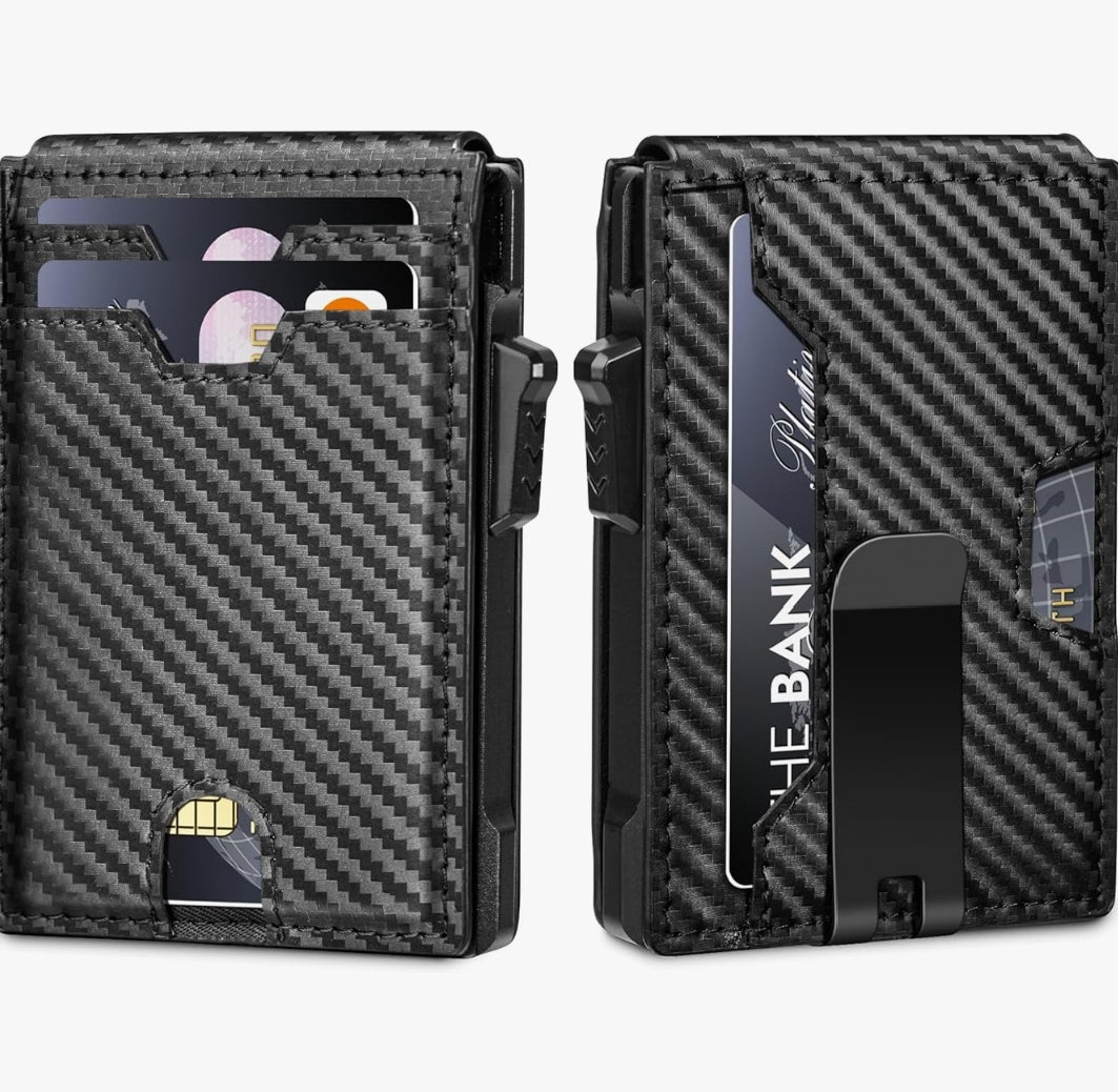 Minimalist Men’s Wallet with Smart Pop-Up Mechanism
