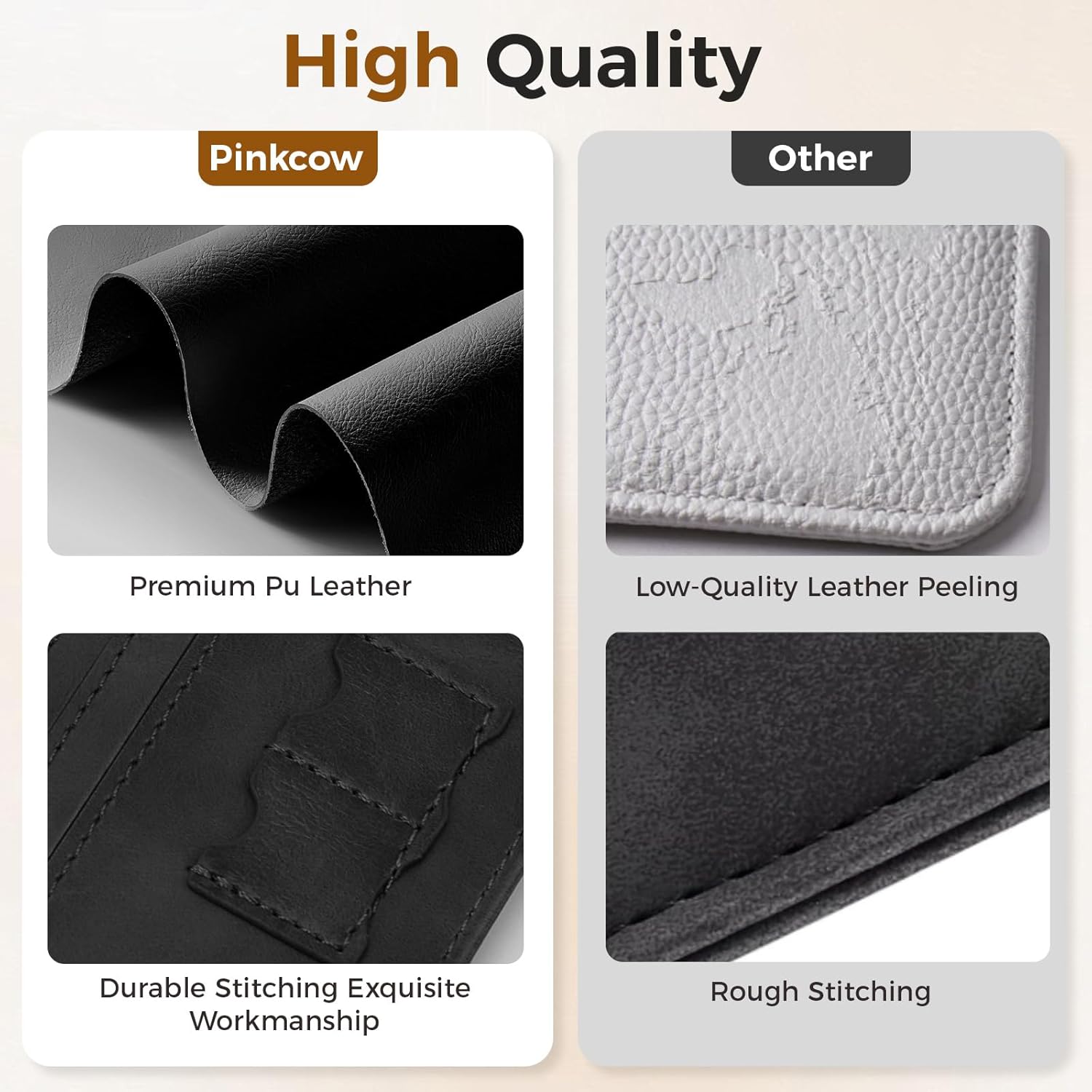 Passport Holder for Travel | RFID Blocking Leather Passport Wallet with AirTag Slot, Card Holder & Pen Slot Gift for Men Women - Abbycart