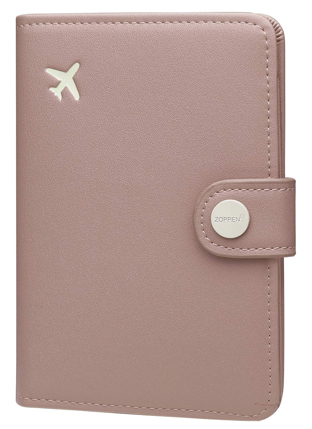 Pink RFID Passport Holder Travel Wallet for Women with Card Slots