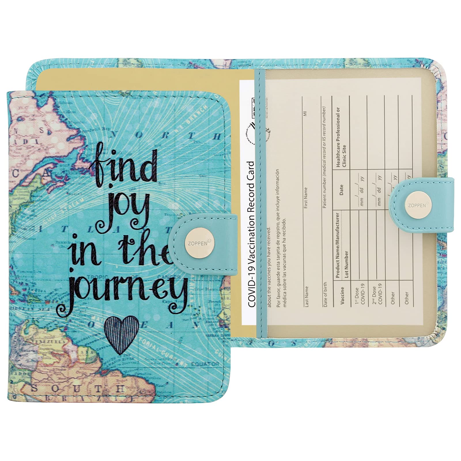 Pink RFID Passport Holder Travel Wallet for Women with Card Slots