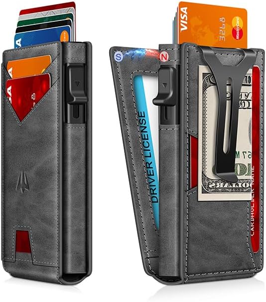 Pop - Up Wallet for Men – RFID Blocking Slim Card Holder - Abbycart