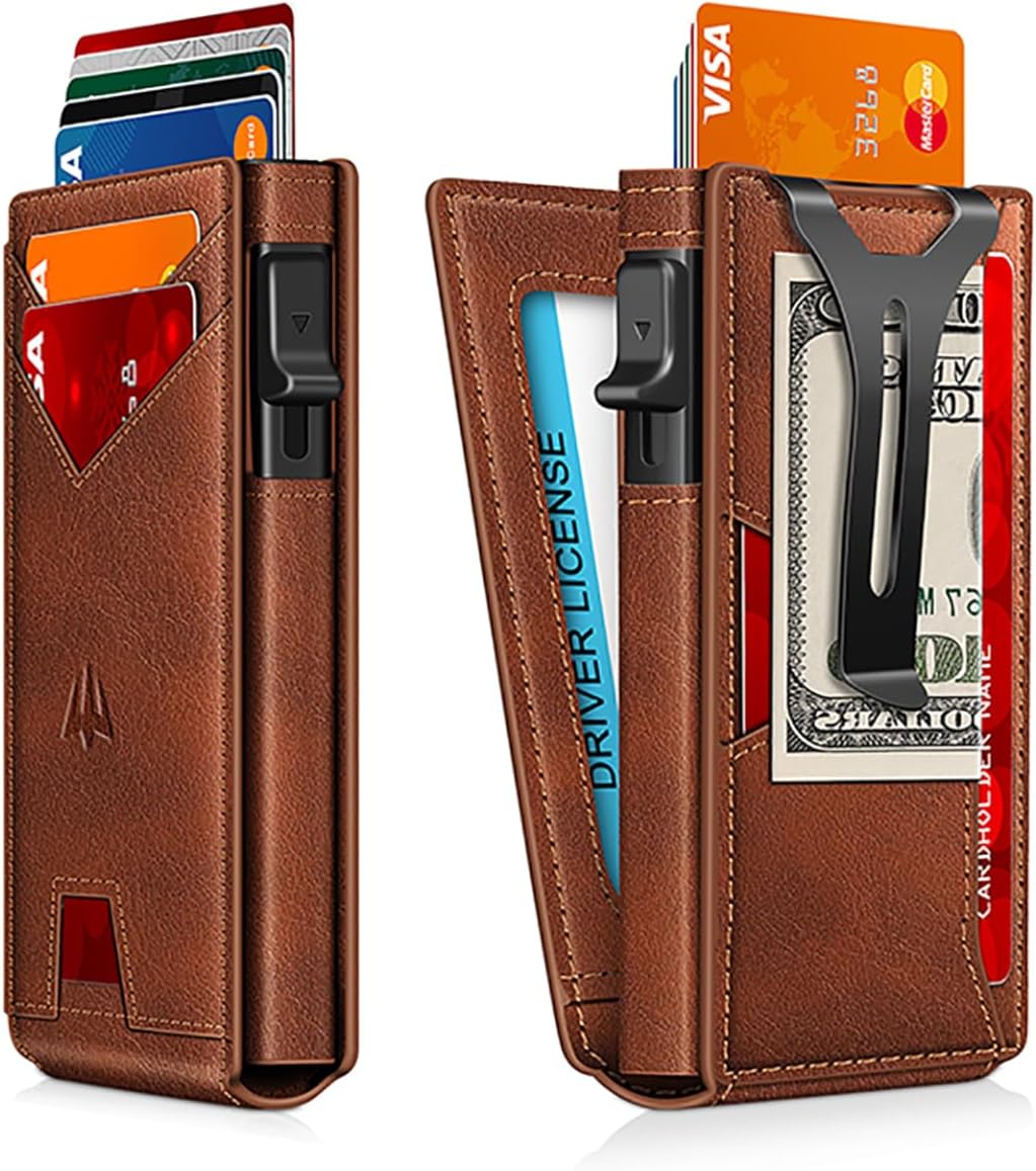 Pop - Up Wallet for Men – RFID Blocking Slim Card Holder - Abbycart