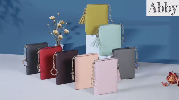 Small RFID Wallet for Women with ID Window & Zipper Coin Pocket