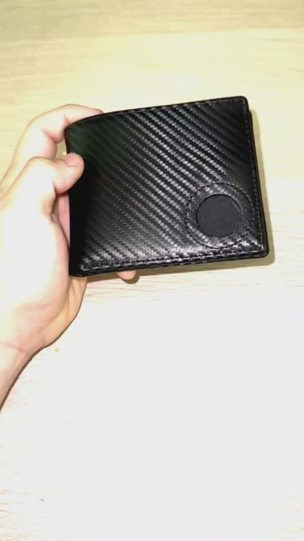 Slim Leather AirTag Wallet for Men – RFID Blocking Minimalist Design, Premium Leather Wallet with AirTag Holder, Perfect for Everyday Use