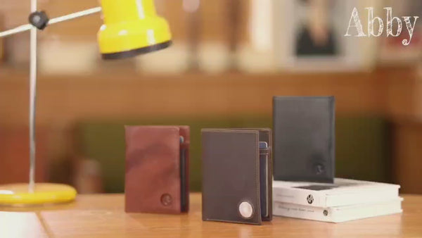 Leather Passport Holder with AirTag Slot RFID Blocking Travel Wallet
