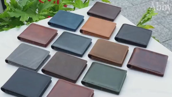 Genuine Leather Men’s RFID Blocking Bifold Wallet with 13 Card Slots