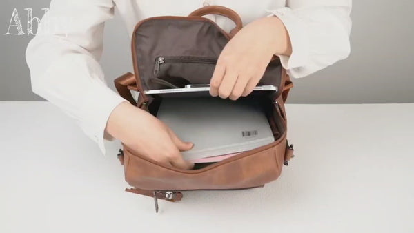 Fashion Leather Backpack Purse Women Travel Work Laptop Bag