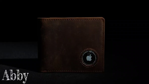 RFID Leather Wallet for Men with AirTag Holder: Secure & Stylish