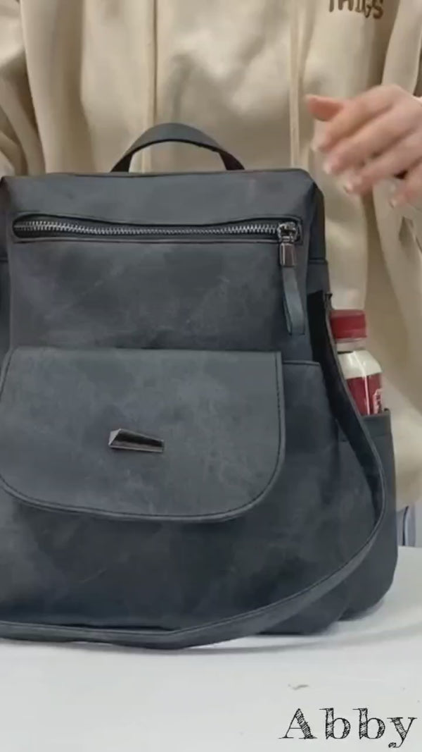 Small Leather Backpack Purse for Women Convertible Shoulder Bag