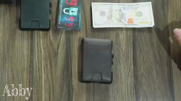 Men’s Slim RFID Leather Wallet with Pop-Up Card Holder