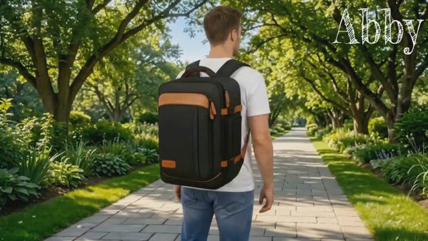 Expandable 40L Carry-On Travel Backpack with Packing Cubes & Laptop Sleeve