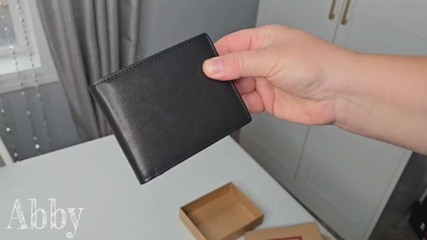Men’s Leather RFID Bifold Wallet 12-13 Card Slots 1-2 ID Windows Slim