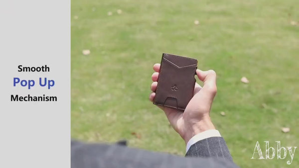 RFID Slim Wallet for Men with Pop-Up Card Holder & ID Slot